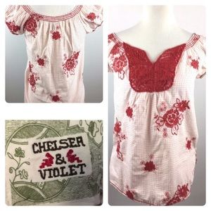 ❤️ Chelsea & Violet Floral Crocheted Top S S19